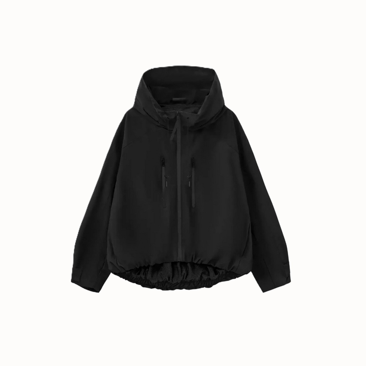 GetMod  Padded & Faux Fur Lined One Size Short Oversized Rain Jacket