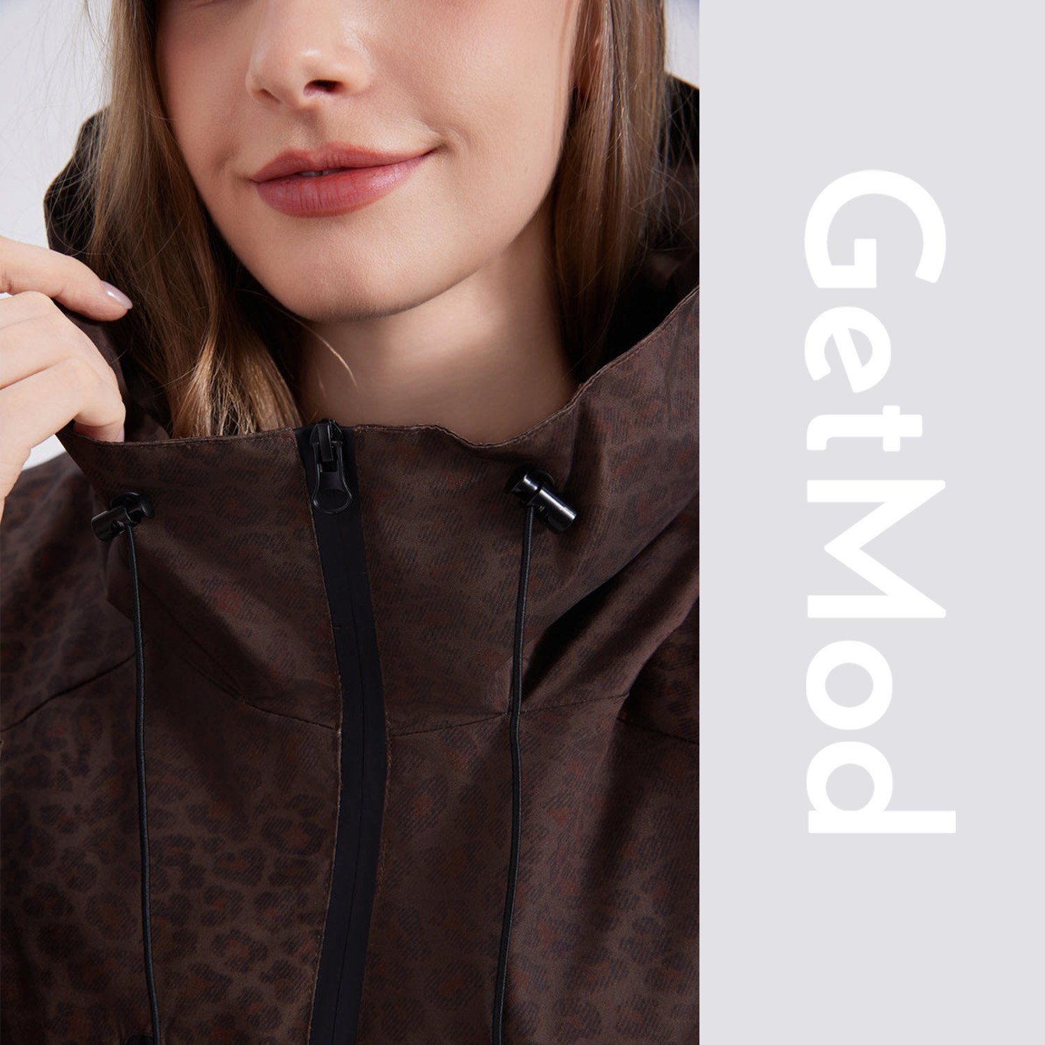 GetMod  Padded & Faux Fur Lined One Size Short Oversized Rain Jacket