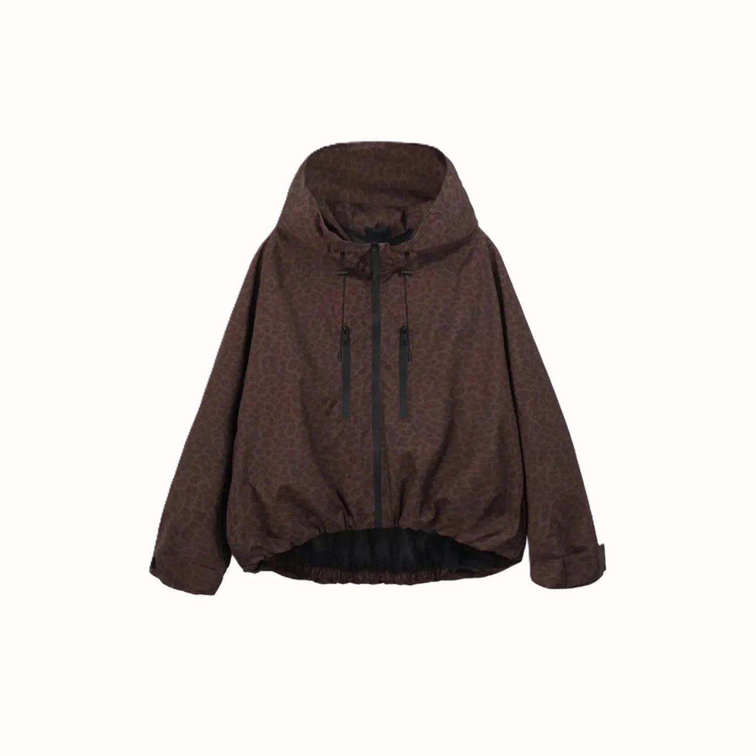 GetMod  Padded & Faux Fur Lined One Size Short Oversized Rain Jacket