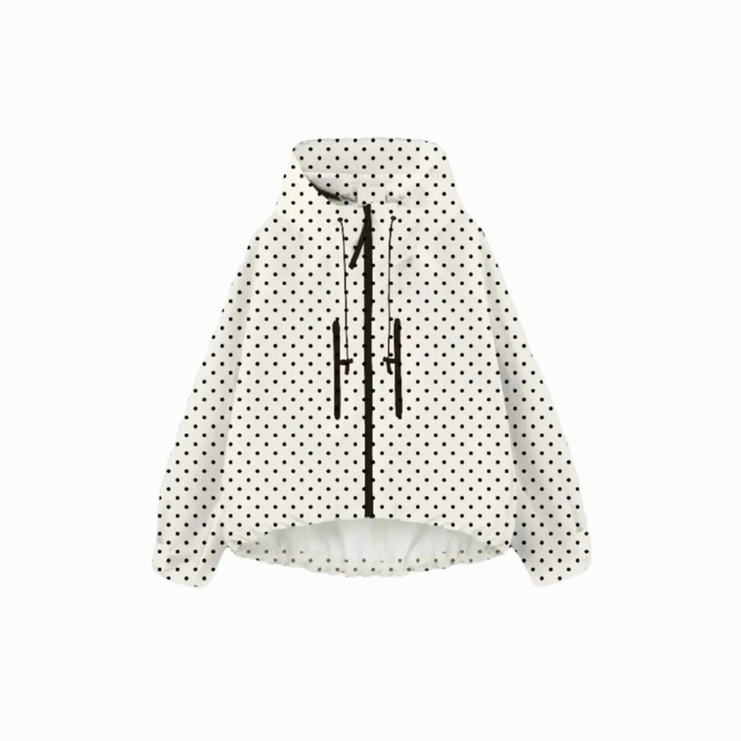 GetMod  Padded & Faux Fur Lined One Size Short Oversized Rain Jacket