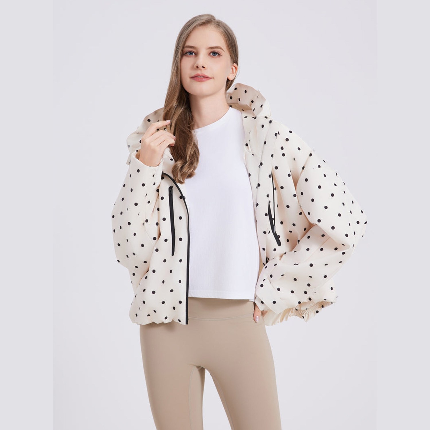 GetMod  Padded & Faux Fur Lined One Size Short Oversized Rain Jacket