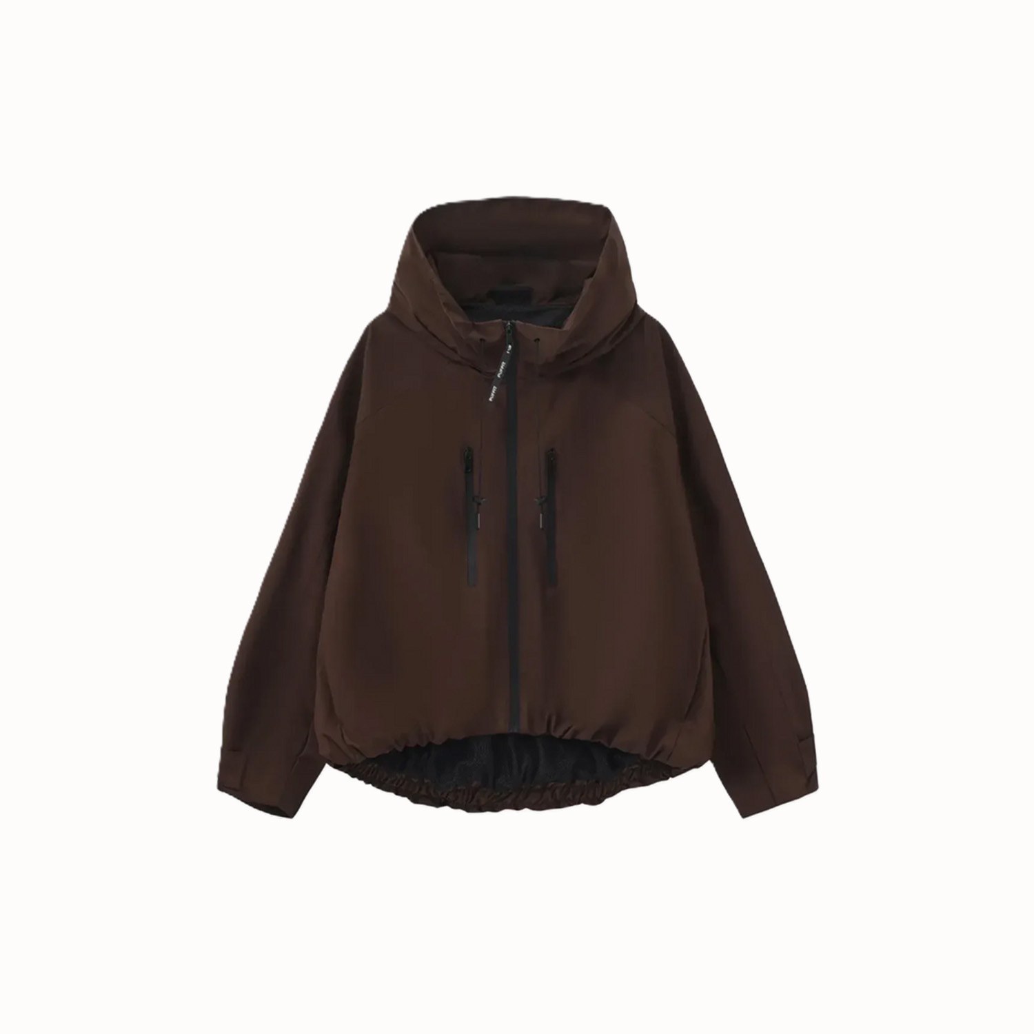 GetMod  Padded & Faux Fur Lined One Size Short Oversized Rain Jacket