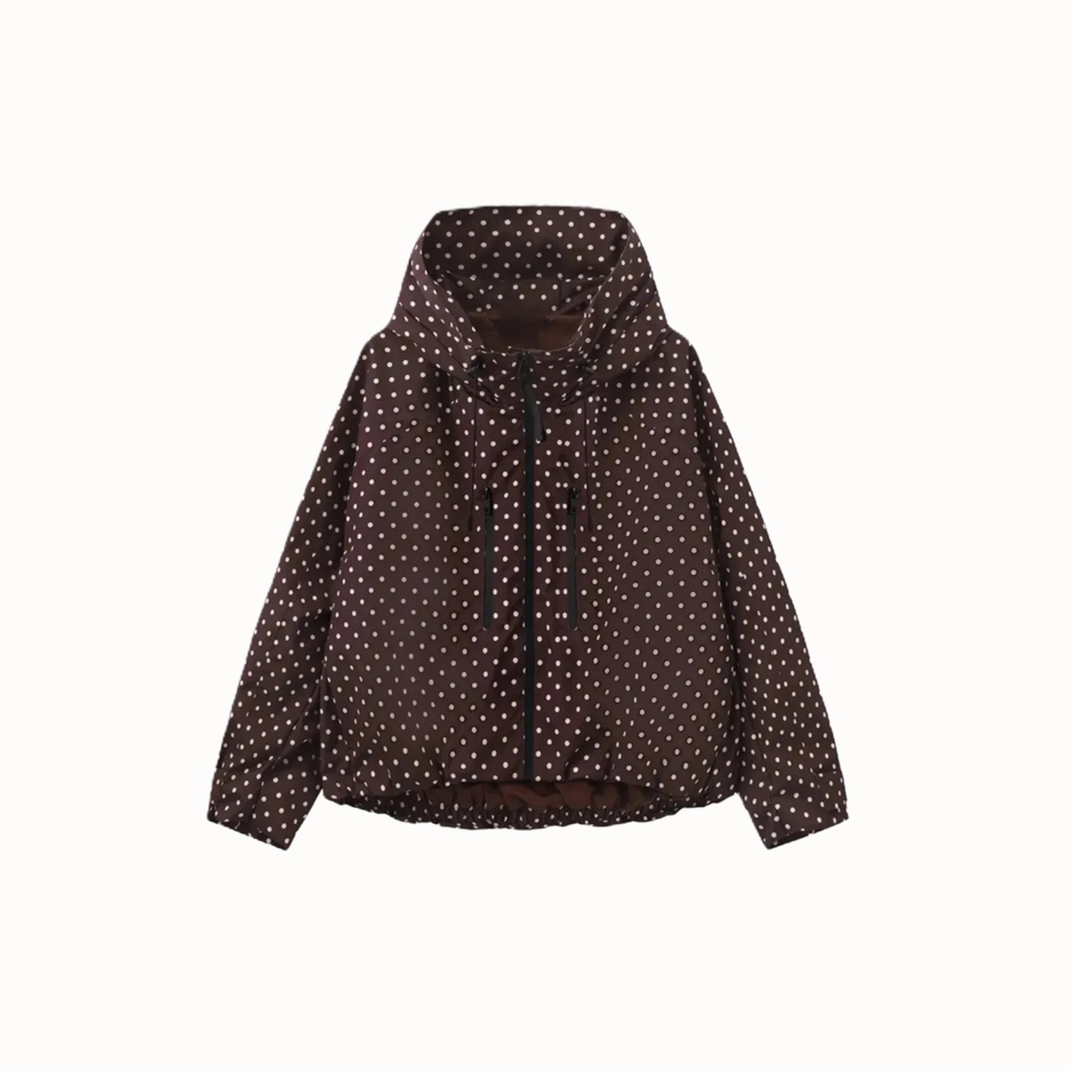 GetMod  Padded & Faux Fur Lined One Size Short Oversized Rain Jacket