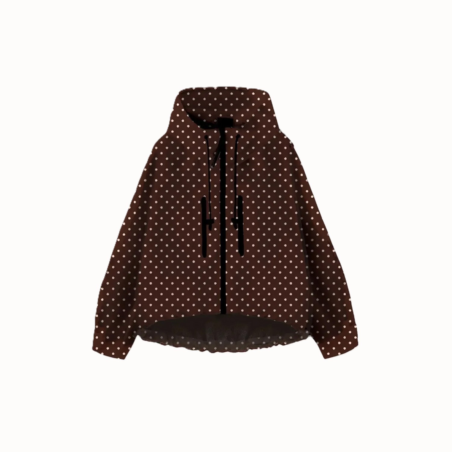 GetMod  Padded & Faux Fur Lined One Size Short Oversized Rain Jacket