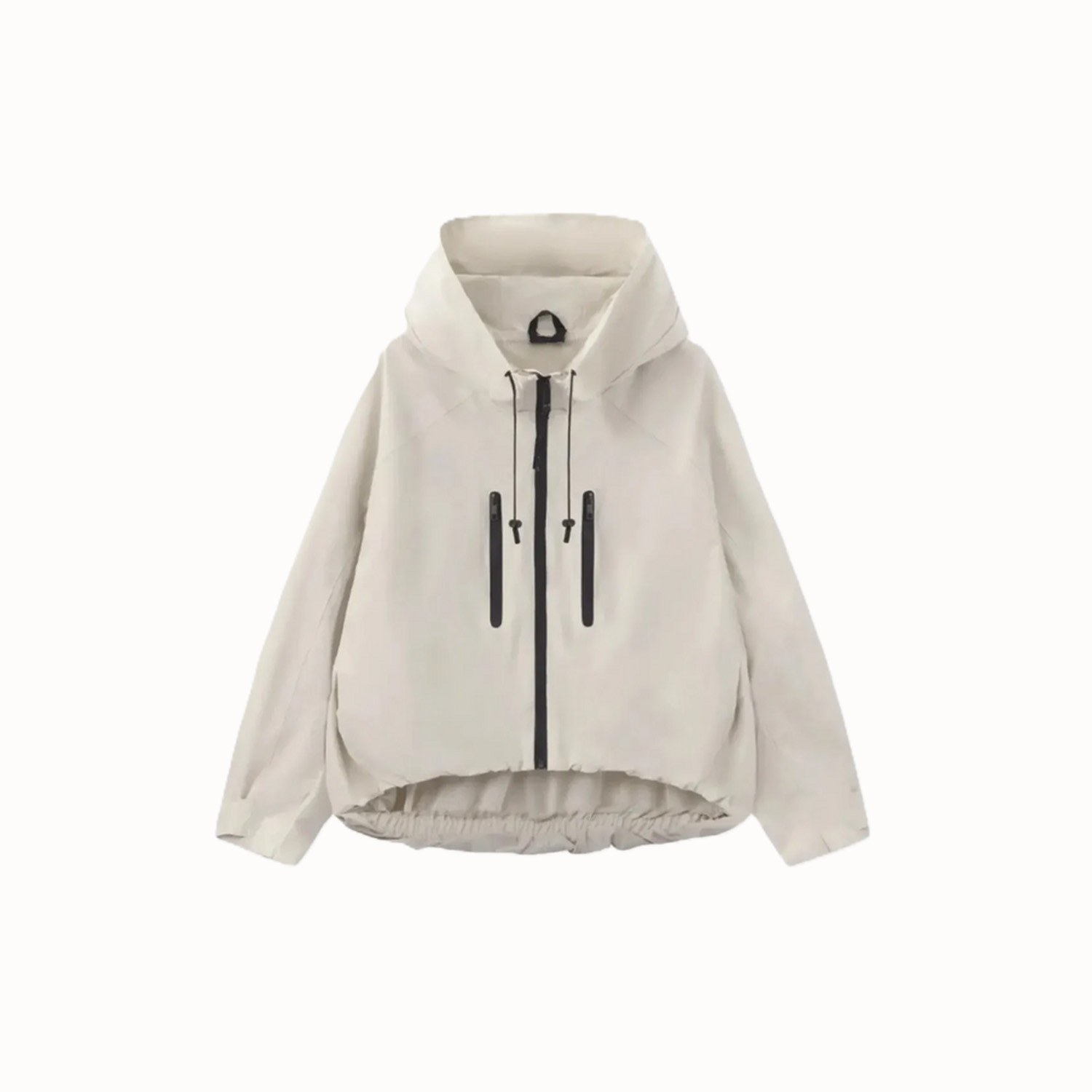 GetMod  Padded & Faux Fur Lined One Size Short Oversized Rain Jacket