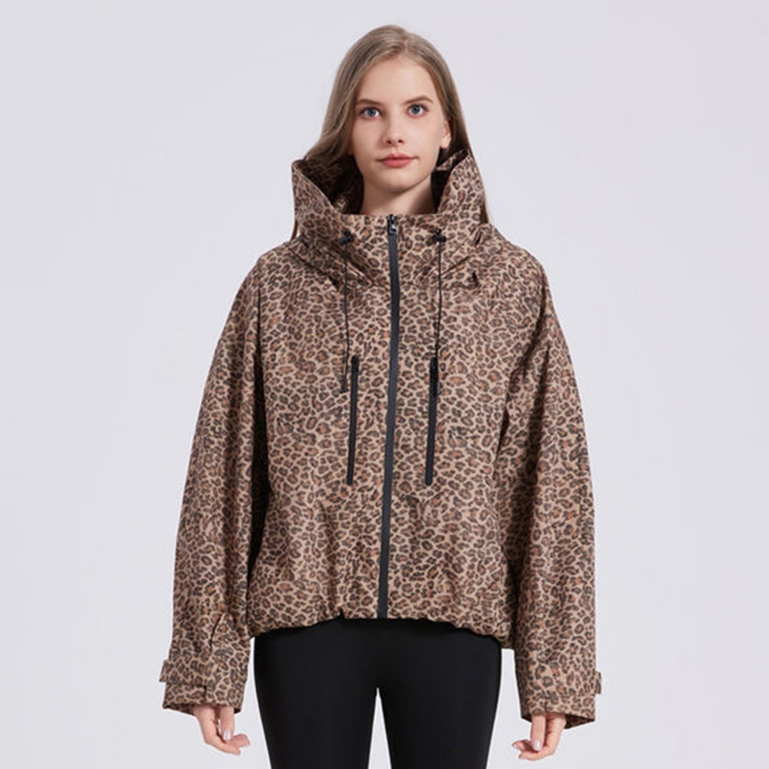 GetMod  Padded & Faux Fur Lined One Size Short Oversized Rain Jacket