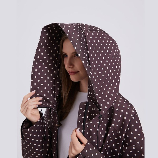 GetMod  Padded & Faux Fur Lined One Size Short Oversized Rain Jacket