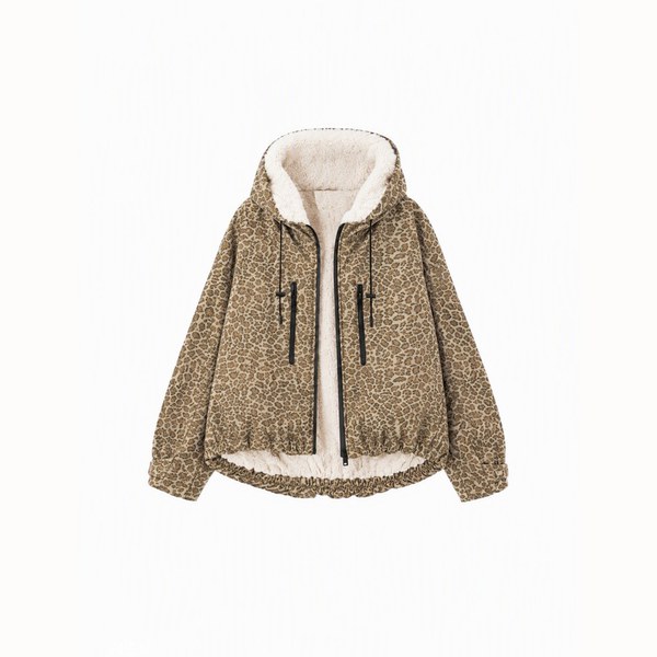 GetMod  Padded & Faux Fur Lined One Size Short Oversized Rain Jacket