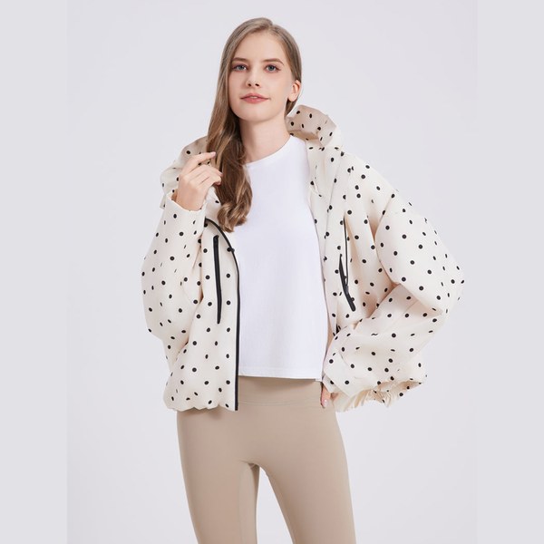 GetMod  Padded & Faux Fur Lined One Size Short Oversized Rain Jacket