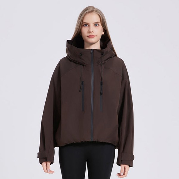 GetMod  Padded & Faux Fur Lined One Size Short Oversized Rain Jacket