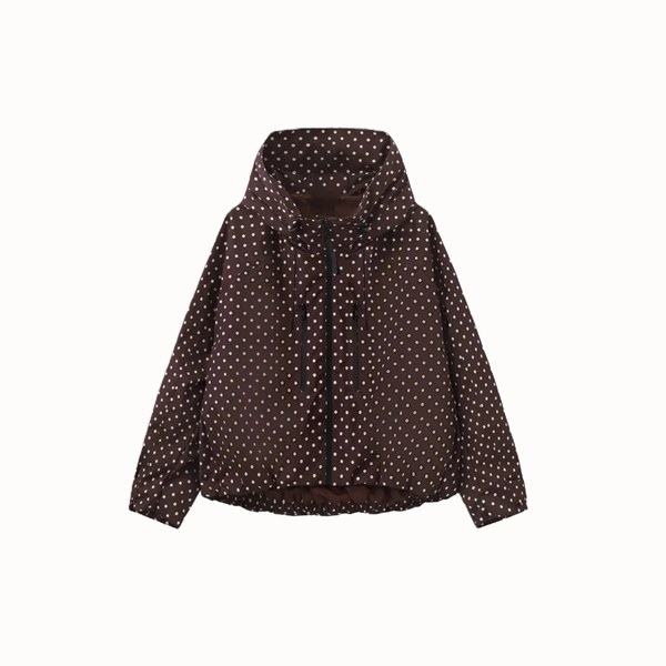 GetMod  Padded & Faux Fur Lined One Size Short Oversized Rain Jacket