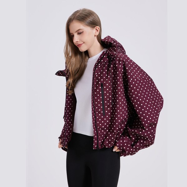 GetMod  Padded & Faux Fur Lined One Size Short Oversized Rain Jacket