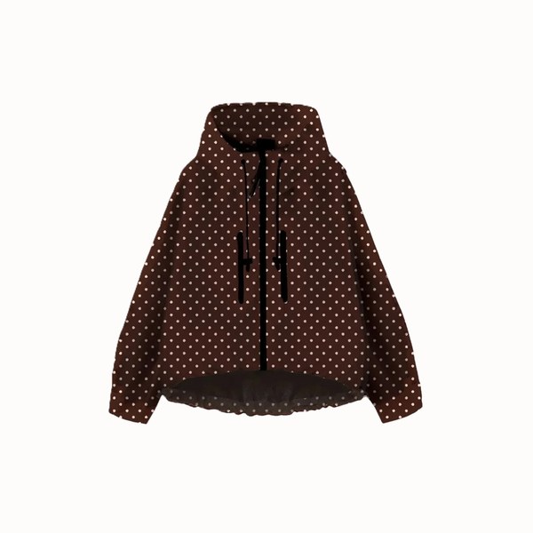 GetMod  Padded & Faux Fur Lined One Size Short Oversized Rain Jacket