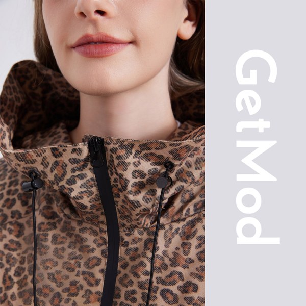 GetMod  Padded & Faux Fur Lined One Size Short Oversized Rain Jacket
