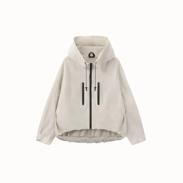 GetMod  Padded & Faux Fur Lined One Size Short Oversized Rain Jacket