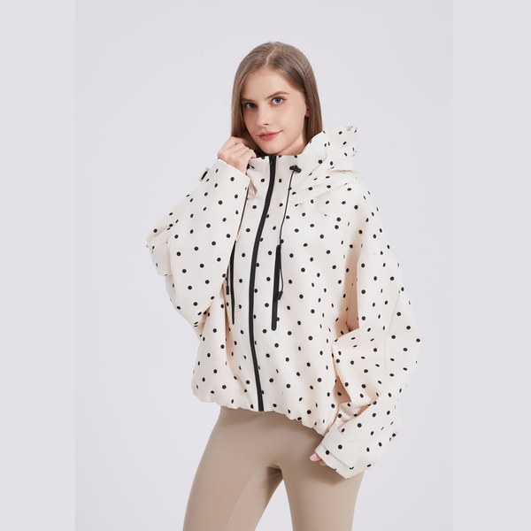 GetMod  Padded & Faux Fur Lined One Size Short Oversized Rain Jacket