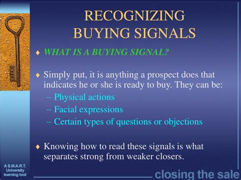 Recognizing Market Signals for